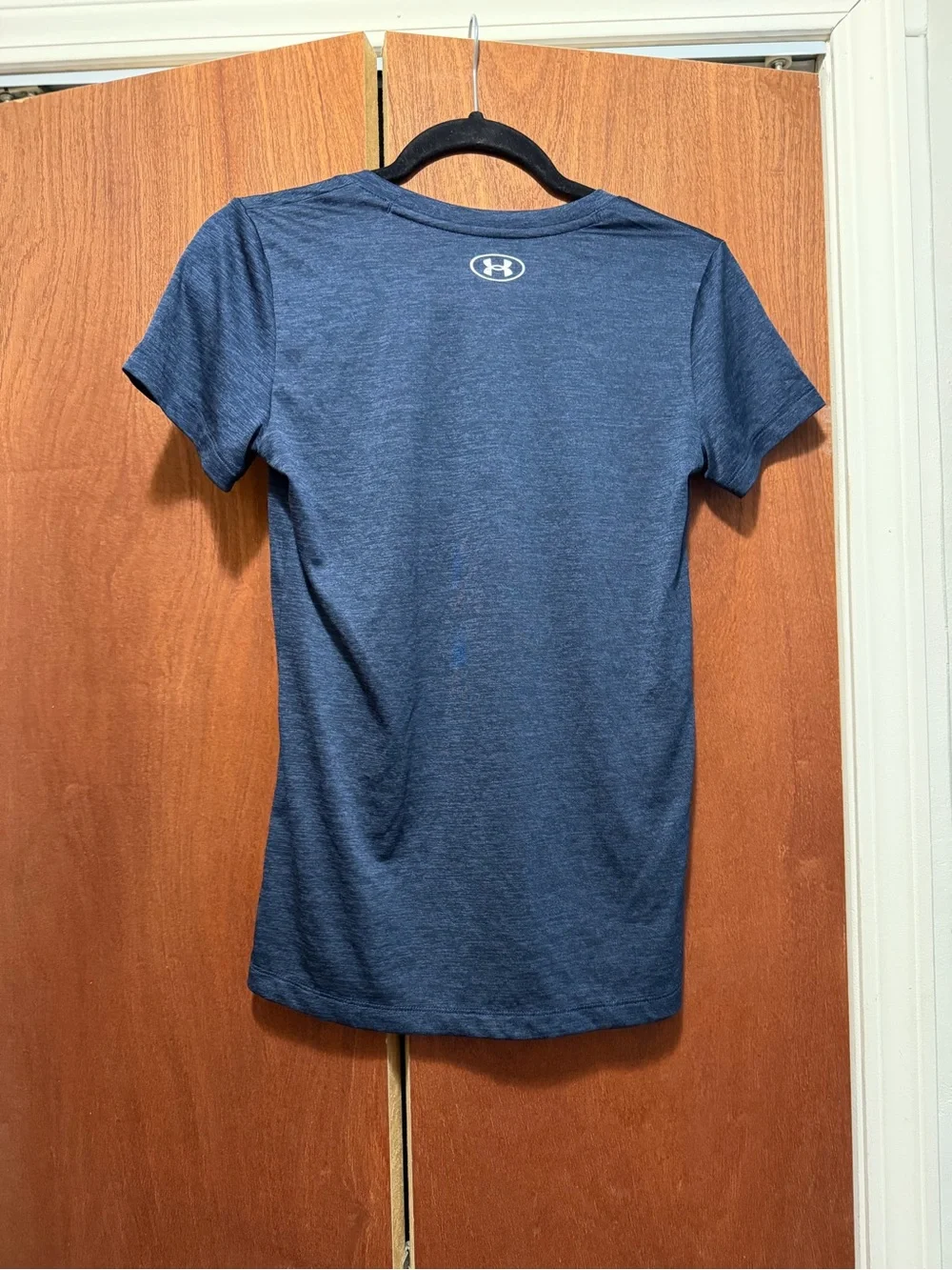 Under Armour Women's V-Neck Tech Tee in Navy Heather